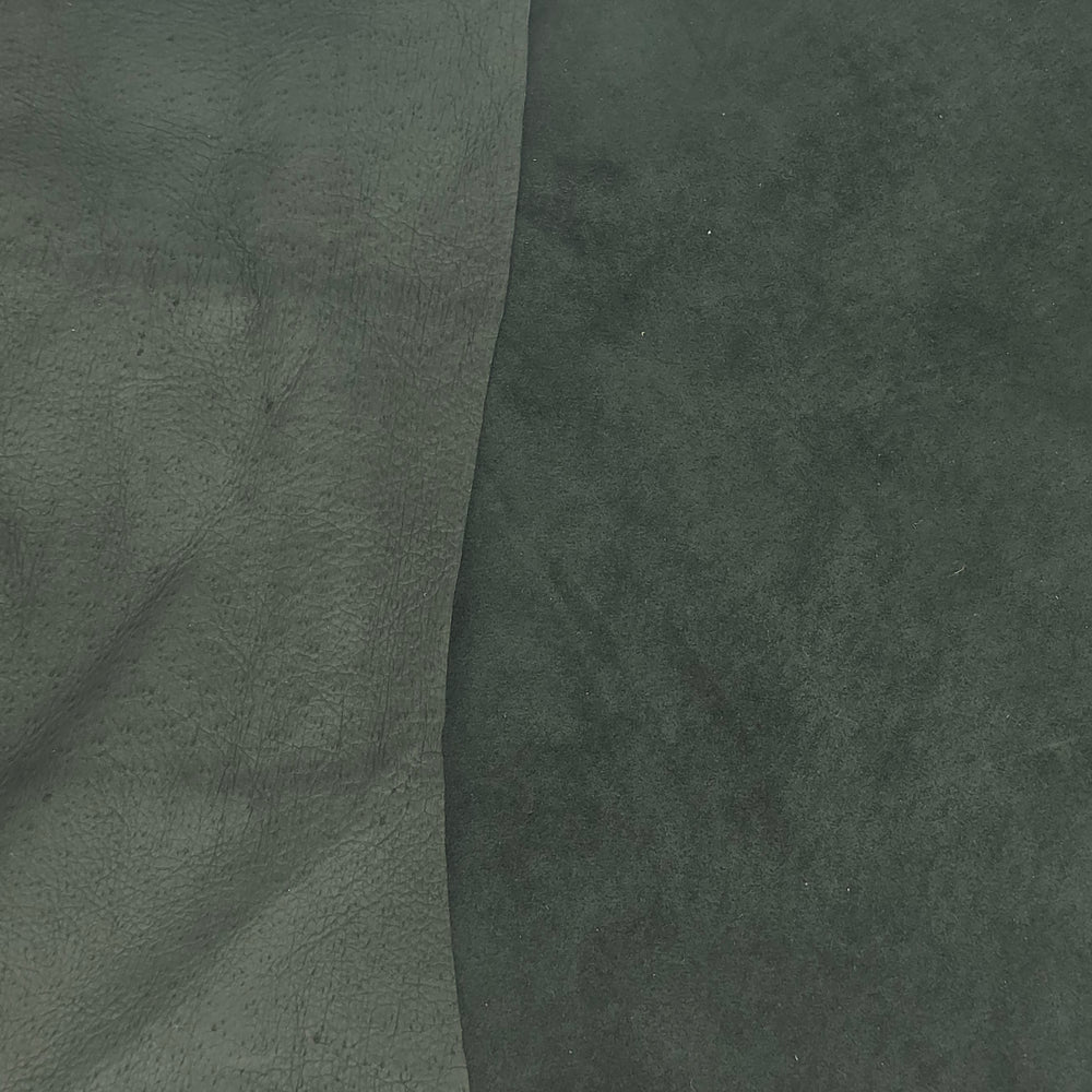 Dark Green Pig skin Velvet Leather · 1 - 1½ oz - ( 0,4 - 0,5mm )