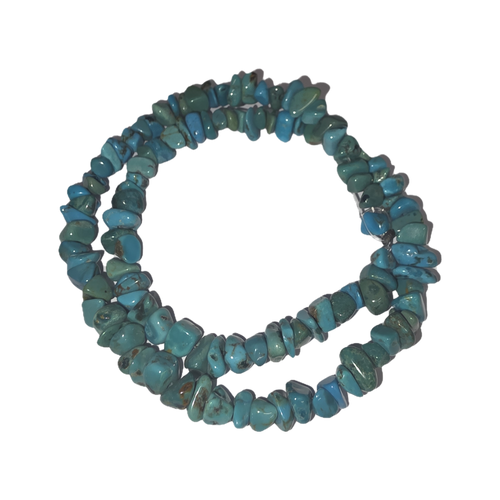 Chips - Semi Precious on strand - Natural Turquoise