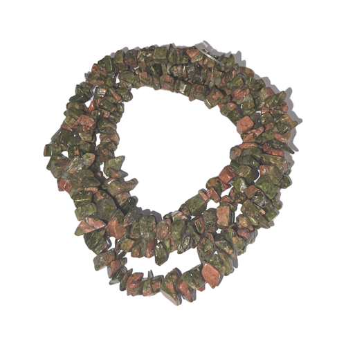 Chips - Semi Precious on strand - Unakite