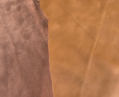 Cuir de chevreuil tabac doré · 2 - 2½ oz - ( 0,7 - 0,8 mm )