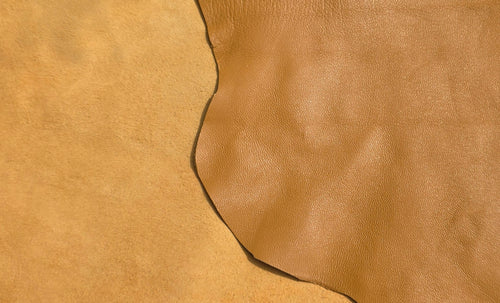 Cuir d'agneau tan · 1½ - 2 oz - ( 0,5 - 0,6 mm )
