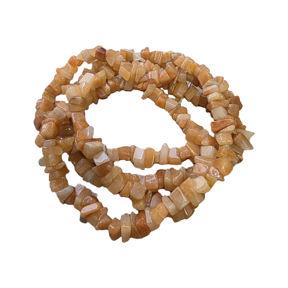 Chips - Semi Precious on strand - Red Aventurine