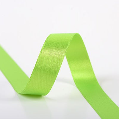 Double-sided satin ribbon - 116 Bright lime green