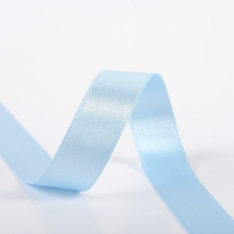 Double-sided satin ribbon - 2 Sky blue