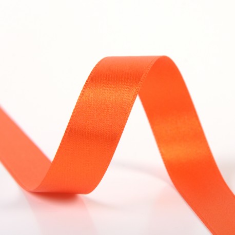 Double-sided satin ribbon - 83 Orange