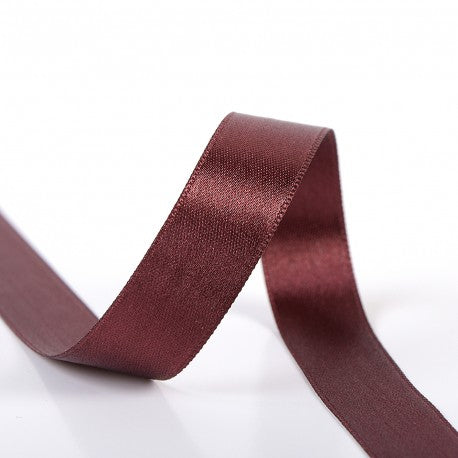 Double-sided satin ribbon - 98 Plum