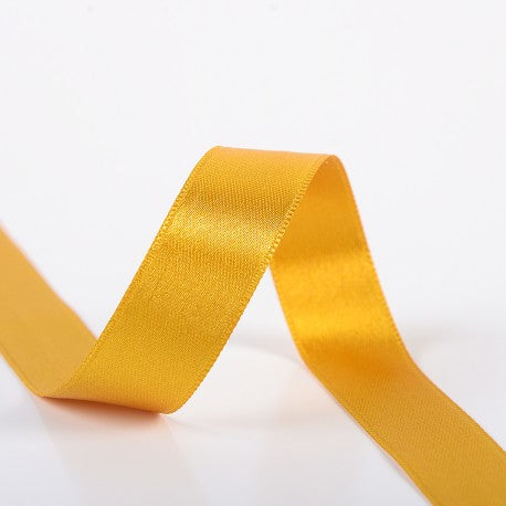 Double-sided satin ribbon - 42 Mustard