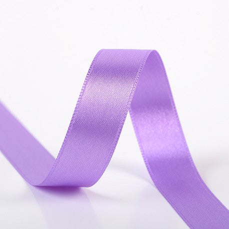 Double-sided satin ribbon - 36 Bright lilac