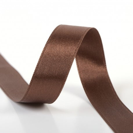 Double Sided Satin Ribbon - 60 Chocolate Brown