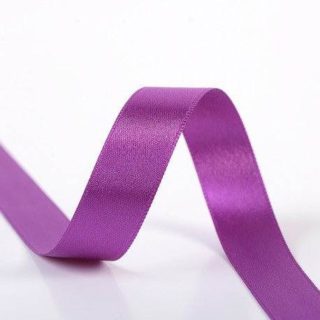 Double-sided satin ribbon - 89 Plum