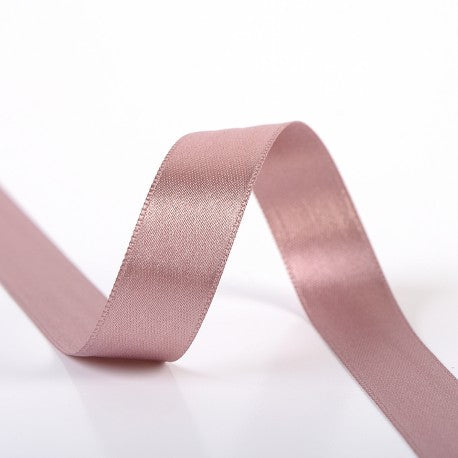 Double-sided satin ribbon - 47 Old pink