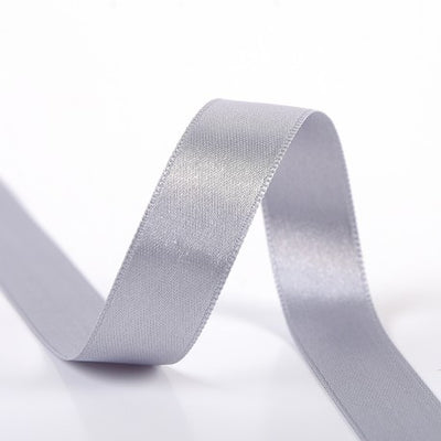 Double-sided satin ribbon - 31 Light grey
