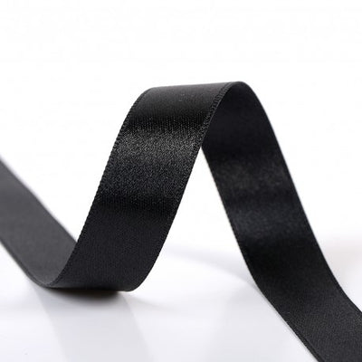 Double Sided Satin Ribbon - 14 Black