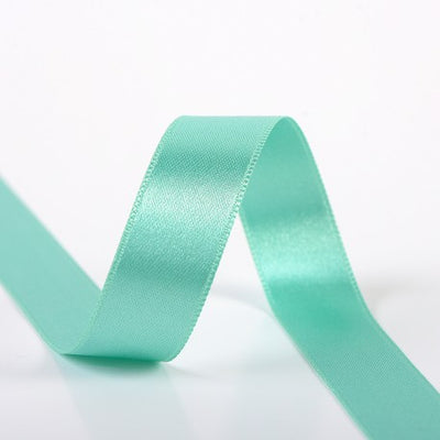 Double-sided satin ribbon - 106 Light turquoise green