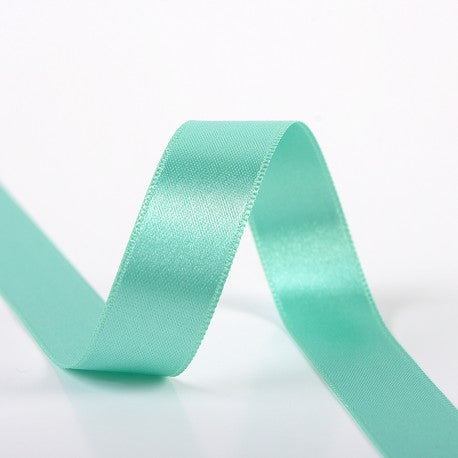 Double-sided satin ribbon - 106 Light turquoise green