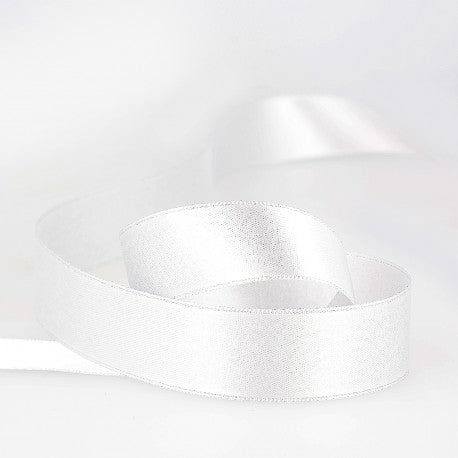 Silver Sparkling satin ribbon - Light gray