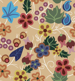 Native Floral SG0001 - Ivory 100% Cotton Designer
