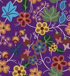 Native Floral SG0001 - Purple 100% Cotton Designer