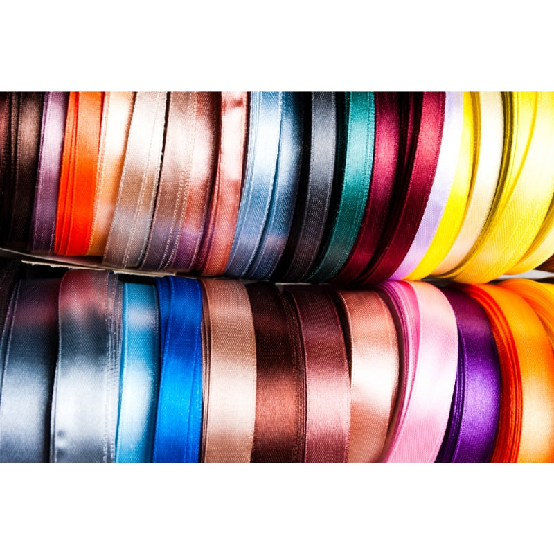 Lot De 12 Rubans Satin 6 Mm X 22 M - 12 Couleurs Arc-en-ciel, Pour Emballage Cadeau, Mariage, DIY Et Décoration
