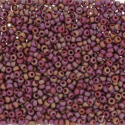 Miyuki Seed Beads 11/0 - SB4696 Opaque Frosted Glazed Rainbow Pink Rosewood Matte AB