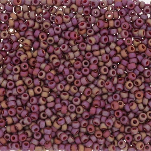 Miyuki Seed Beads 11/0 - SB4696 Opaque Frosted Glazed Rainbow Pink Rosewood Matte AB