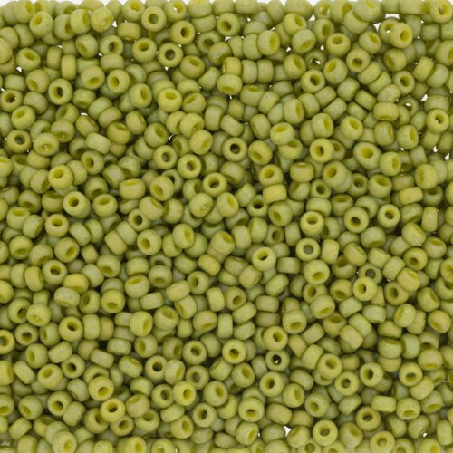 Miyuki Seed Beads 11/0 - SB4697 Opaque Frosted Glazed Rainbow Green Lime Matte AB