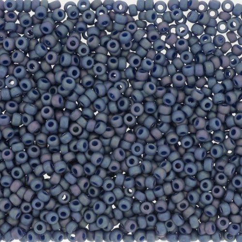 Miyuki Seed Beads 11/0 - SB4703 Opaque Frosted Glazed Rainbow Navy Blue Matte AB
