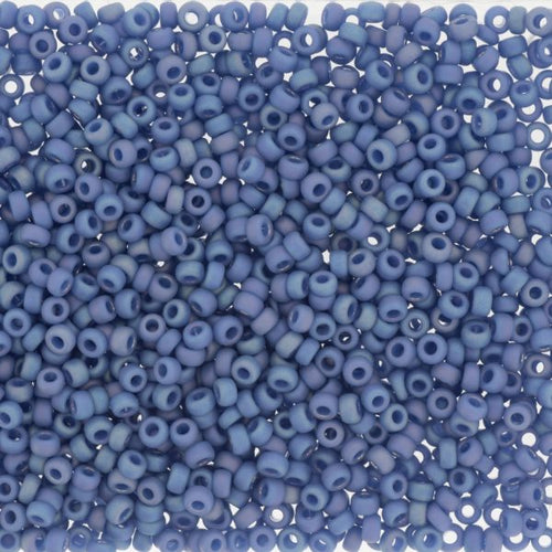 Miyuki Seed Beads 11/0 - SB4704 Opaque Frosted Glazed Rainbow Blue Sapphire Matte AB