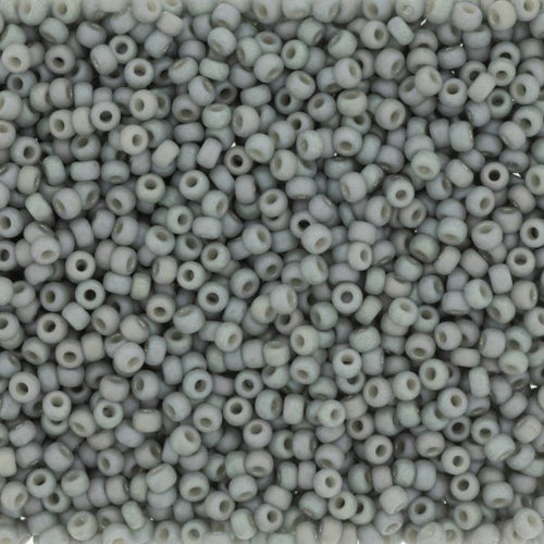 Miyuki Seed Beads 11/0 - SB4705 Opaque Frosted Glazed Rainbow Grey Matte AB