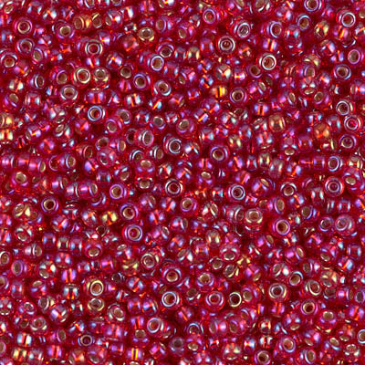 Miyuki Seed Beads 11/0 - SB1010 Flame Red Silver Lined AB