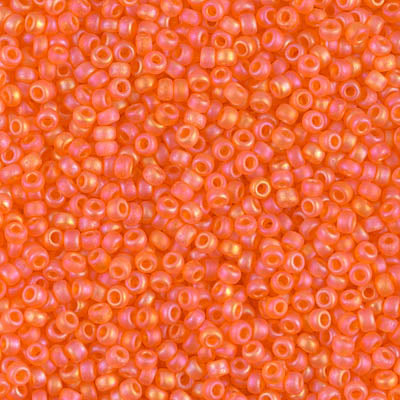 Miyuki Seed Beads 11/0 - SB0138FR Transparent Orange AB Matte