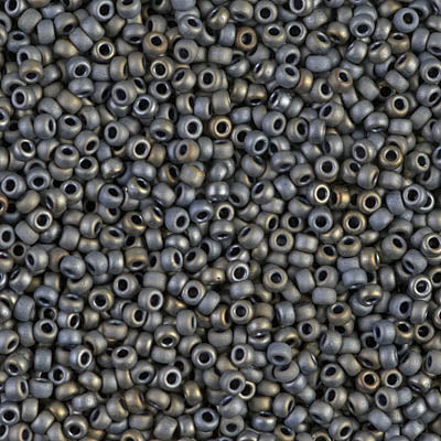 Miyuki Seed Beads 11/0 - SB2002 Opaque Dark Silver Grey AB Matte