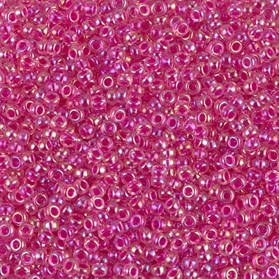 Miyuki Seed Beads 11/0 - SB0355 Crystal Hot Pink Lined AB