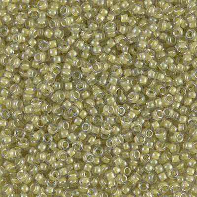 11/0 - SB0378 - Cristal lustré cœur olivine clair · Miyuki Rocaille