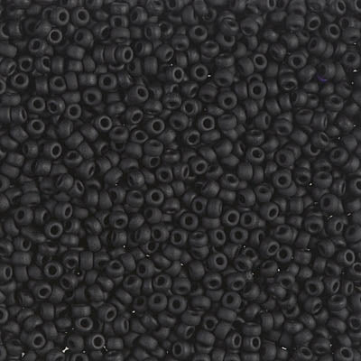 Miyuki Seed Beads 11/0 - SB0401F Opaque Black Matte