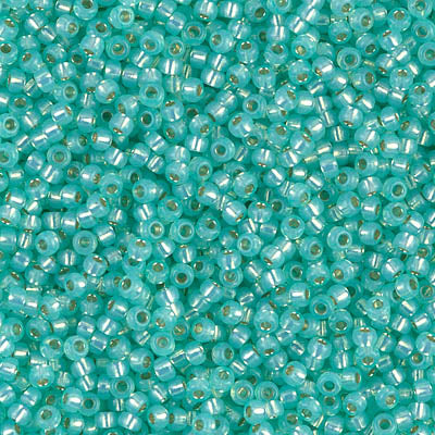 Miyuki Seed Beads 11/0 - SB0571 Alabaster Aqua Green Silver Lined Opal Dyed