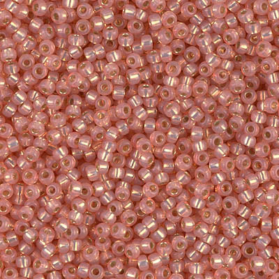 Miyuki Seed Beads 11/0 - SB0642 Alabaster Salmon Silver Lined Dyed Alabaster