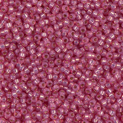 Miyuki Seed Beads 11/0 - SB0645 Alabaster Dark Rose Silver Lined Dyed Alabaster