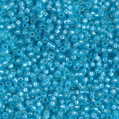 Miyuki Seed Beads 11/0 - SB0647 Alabaster Aqua Silver Lined Dyed Alabaster