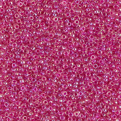 Miyuki Seed Beads 15/0 - SB0355 Crystal Hot Pink Lined AB