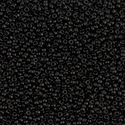 Miyuki Seed Beads 15/0 - SB0401F Opaque Black Matte