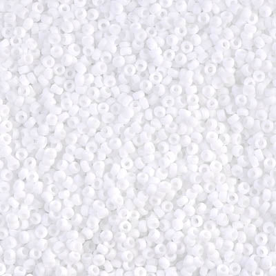 Miyuki Seed Beads 15/0 - SB0402F Opaque Chalk White Matte