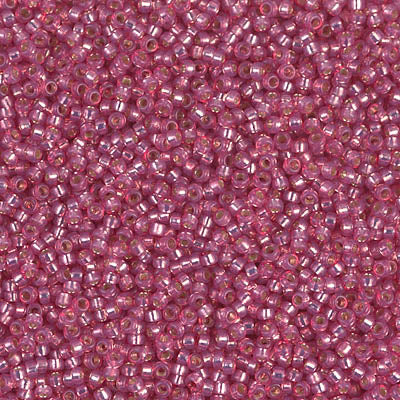 Miyuki Seed Beads 15/0 - SB0645 Dark Rose Silver Lined Dyed Alabaster