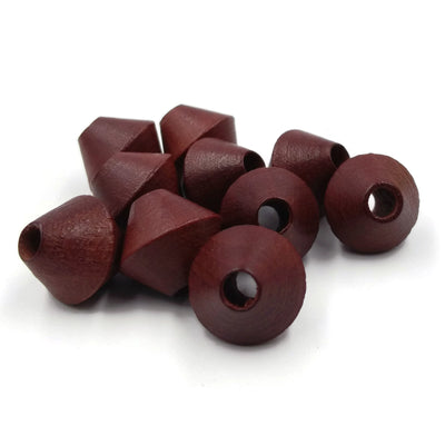 10x10  - Wooden Spinning Top Shape Beads