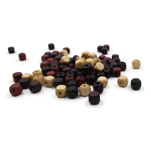 5x5 mm - Perles dés en bois
