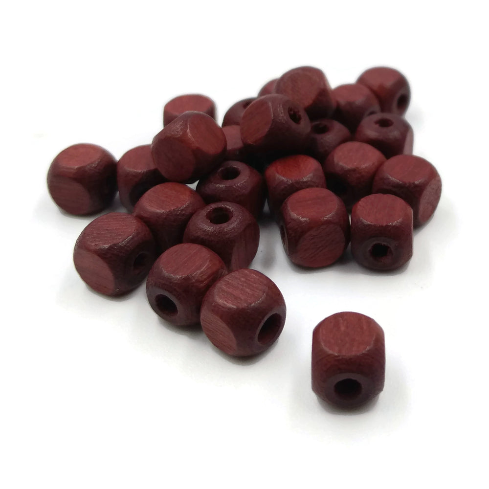 5x5 mm - Wooden dices beads