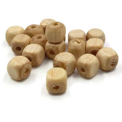 5x5 mm - Wooden dices beads