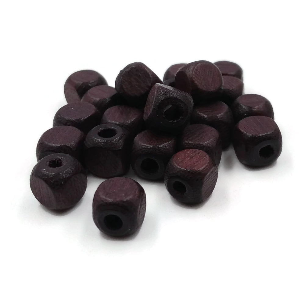 5x5 mm - Wooden dices beads