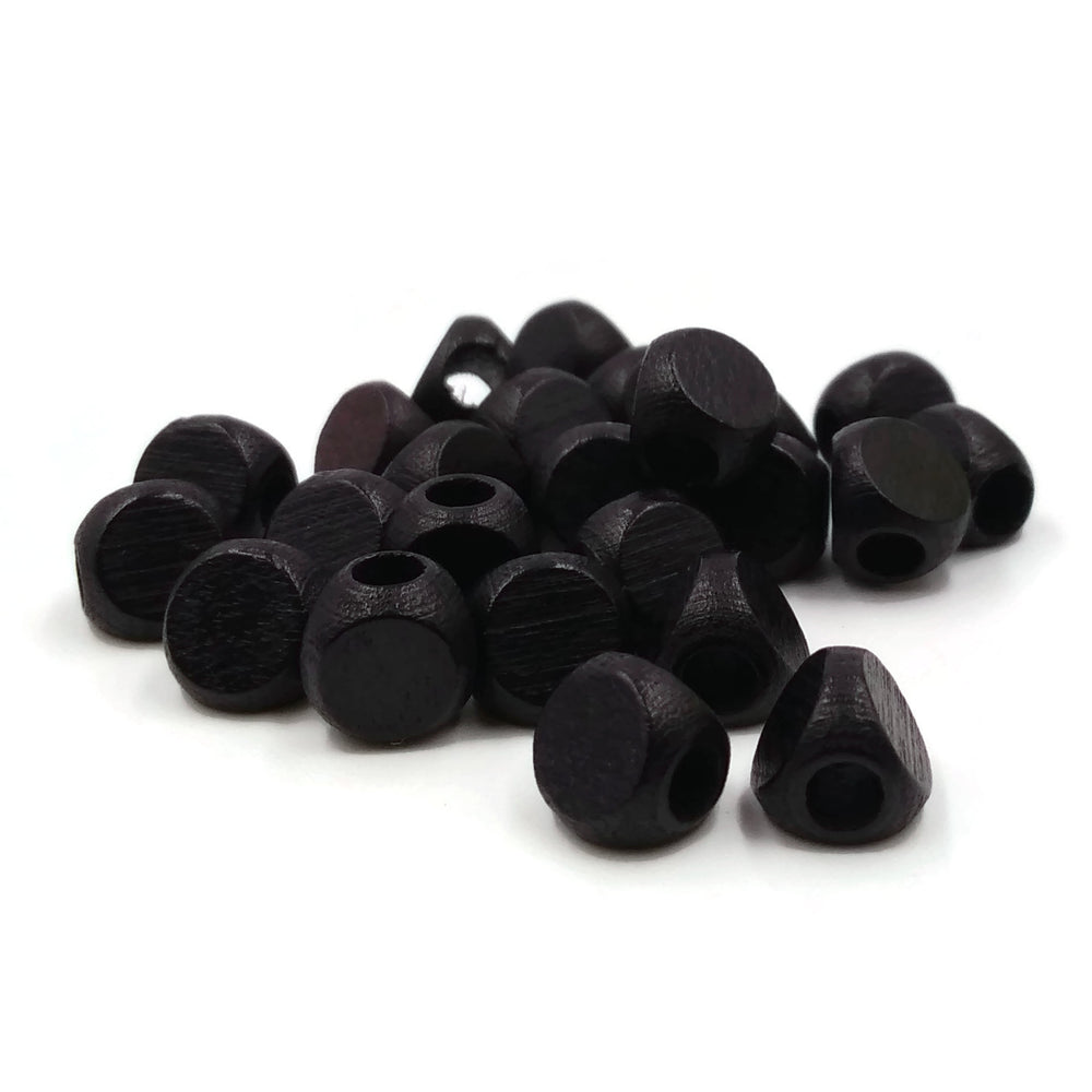 7 mm - Small wooden triangulars beads
