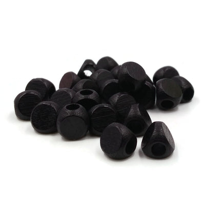 7 mm - Small wooden triangulars beads